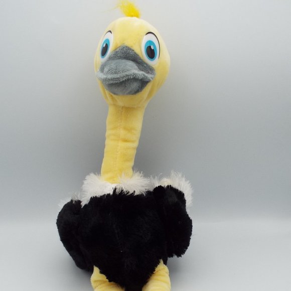 Toys Stuffed Ostrich Toy 2 In Yellow Black White Bird Animal Plush Toys stuffed ostrich toy 2 in yellow black white bird animal plush